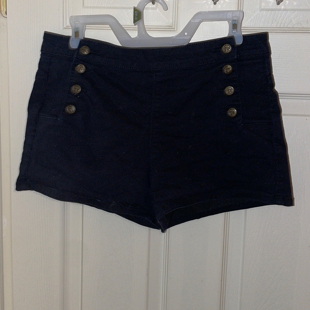 Blackheart sailor style black short shorts
